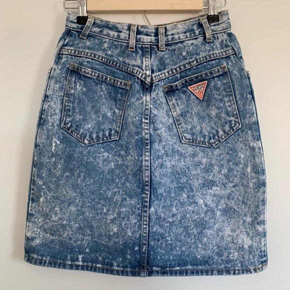Guess by Marciano Dresses & Skirts - Vintage Guess Acid Washed Denim Skirt  2